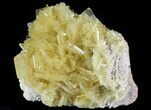 Yellow Barite Crystal Cluster - Peru #64143-1
